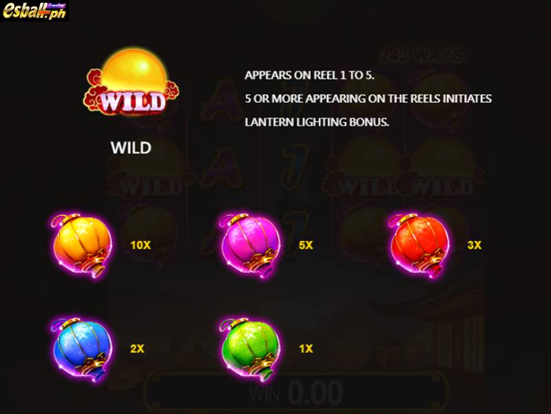 Wild Symbol in Lantern Lighting Bonus Mode