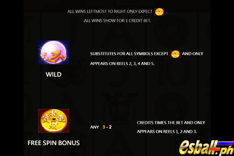 JDB Lucky Dragons Slot Game - Slot Game Symbols & Paytable