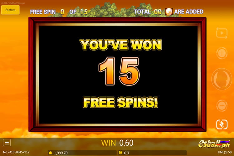 JDB Lucky Dragons Slot Game - Free Spin Bonus Game