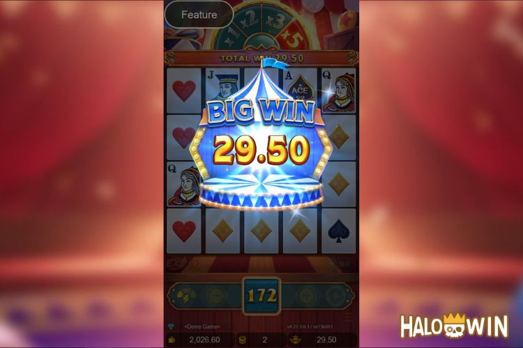 Bet 2 pesos and win 29.5 pesos on Magic Ace Wild Lock Big Win.