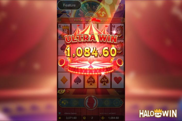 Bet 2 pesos and win 1,084.6 pesos on Magic Ace Wild Lock Big Win.