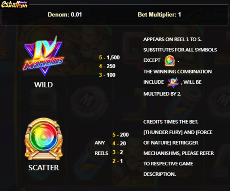 JDB Marvelous IV Slot Game Free Spin Bonus Symbols