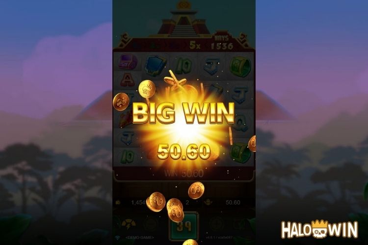 Bet 2 pesos and win 50.6 pesos on Maya Gold Crazy Big Win.
