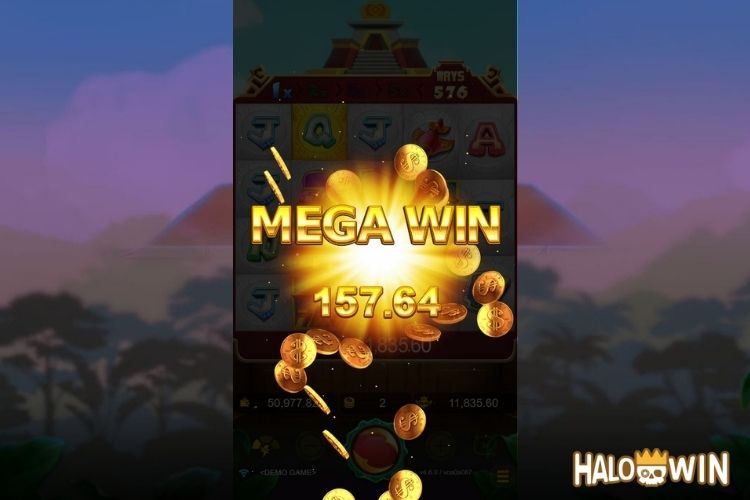 Bet 2 pesos and win 157.54 pesos on Maya Gold Crazy Big Win.