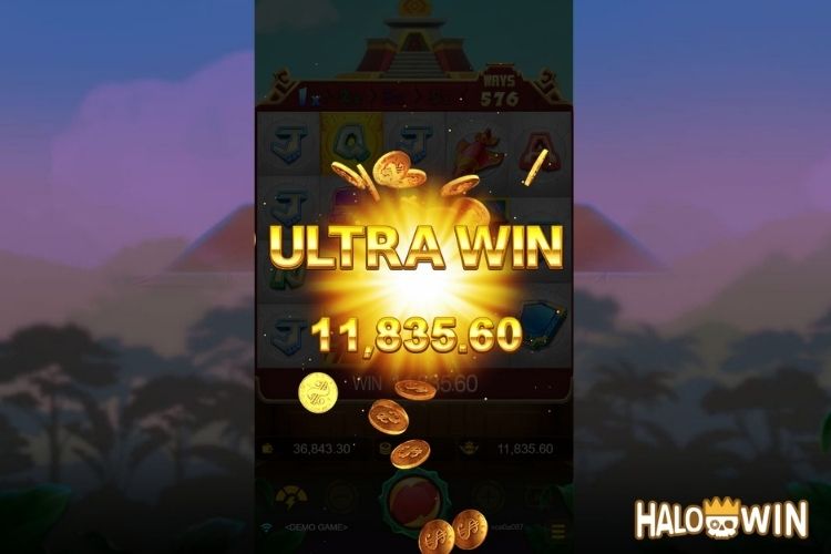 Bet 2 pesos and win 11,835.6 pesos on Maya Gold Crazy Big Win.