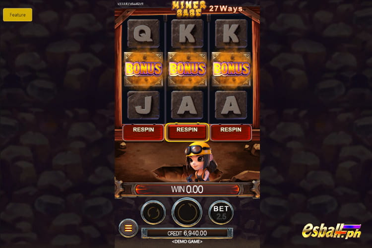 JDB Miner Babe Slot - Free Spin Bonus Game 1