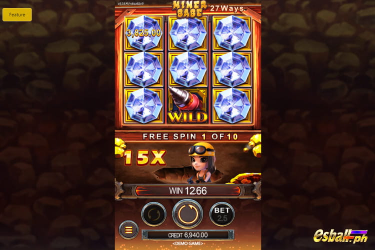 JDB Miner Babe Slot - Free Spin Bonus Game 6