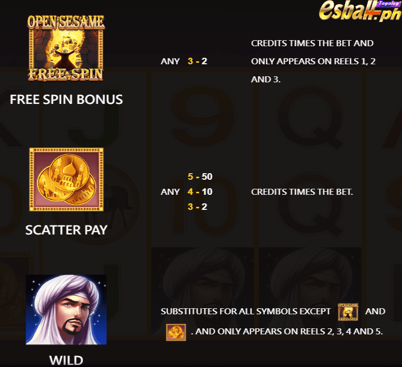 JDB Open Sesame Slot Game Features - Special Symbols
