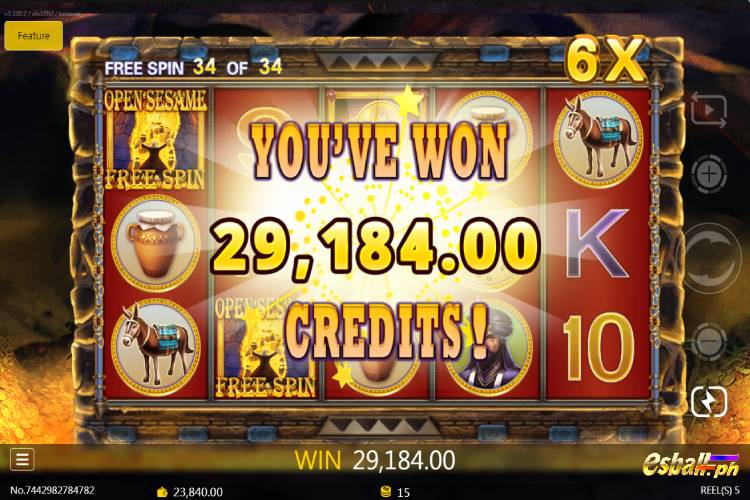 Bet 15 pesos and win 29,184 pesos on JDB Open Sesame II Big Win!