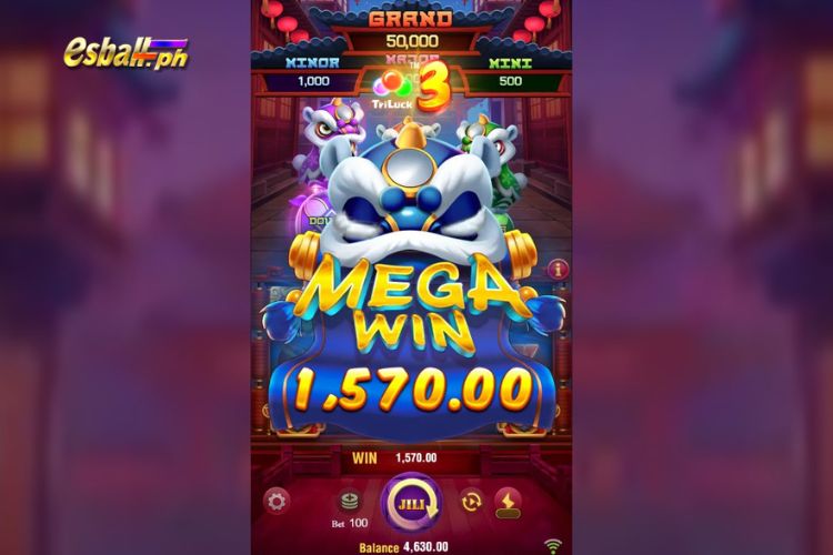Mega Wins ₱1,570 on 3 Lucky Lion Jili Slot! Mega Wins ₱1,570 on 3 Lucky Lion Jili Slot!