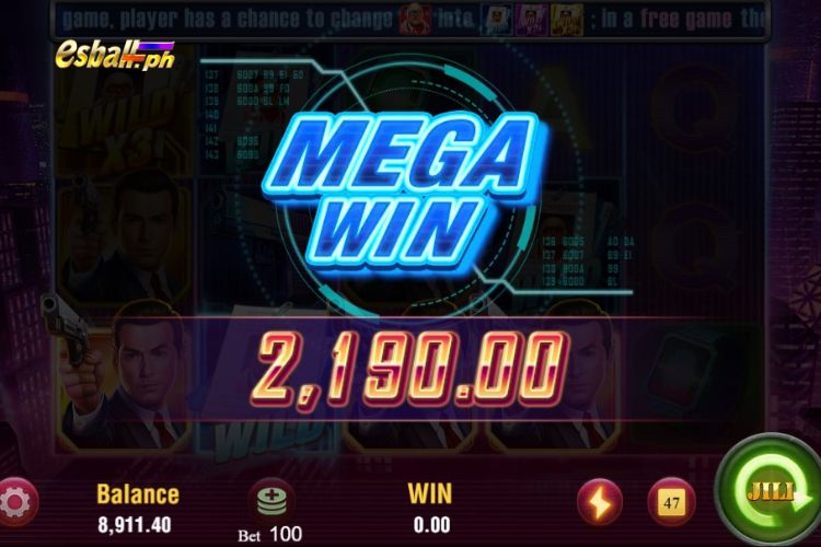 Bet 100 pesos for a Jili Agent Ace MEGA win of 2,190 pesos!