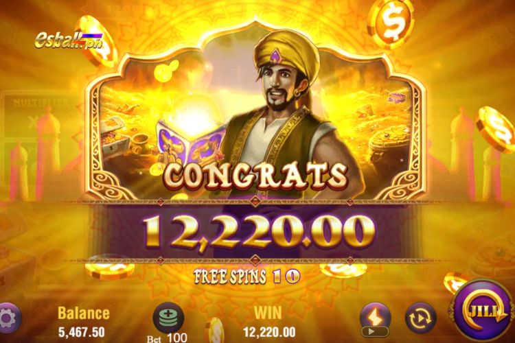 Jili Alibaba Slot Free Spins Win 12,220 Pesos!