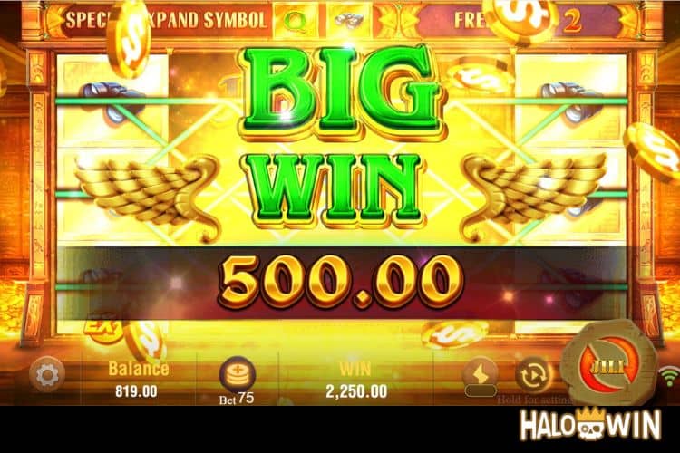 Bet 50 pesos and win 500 pesos on Book Of Gold Big Win.
