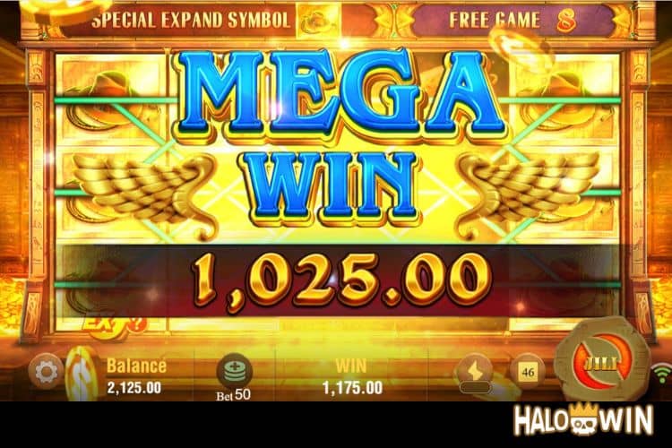 Bet 50 pesos and win 1,025 pesos on Book Of Gold Big Win.