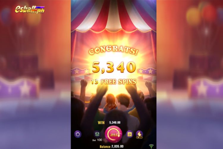 Jili Circus Joker 4096 Slot Free Spins Win ₱5,340! Jili Circus Joker 4096 Slot Free Spins Win ₱5,340!