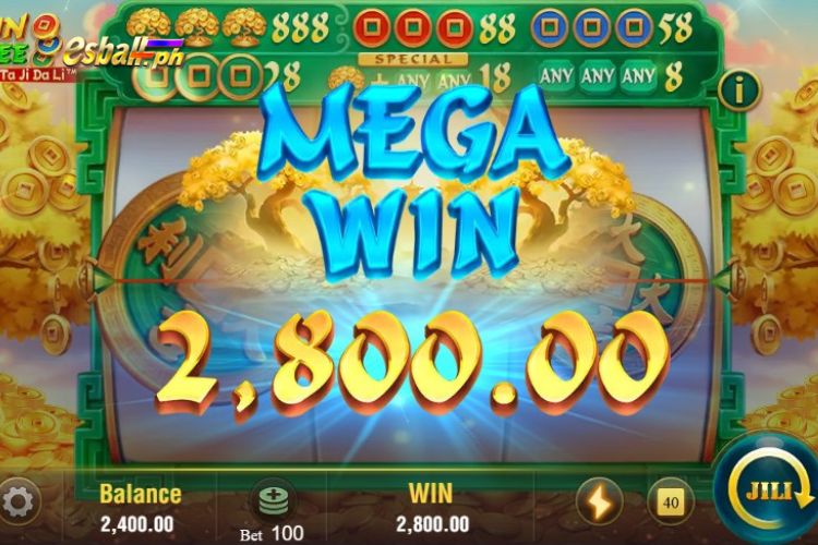 Mega Wins ₱2,800 on Coin Tree Jili Slot!
