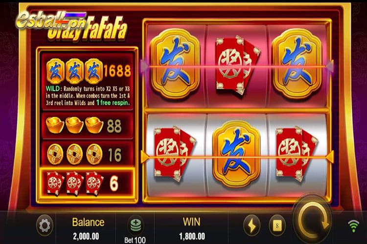 Bet 100 pesos and win 1,800 pesos on Jili Crazy FaFaFa Big Win!