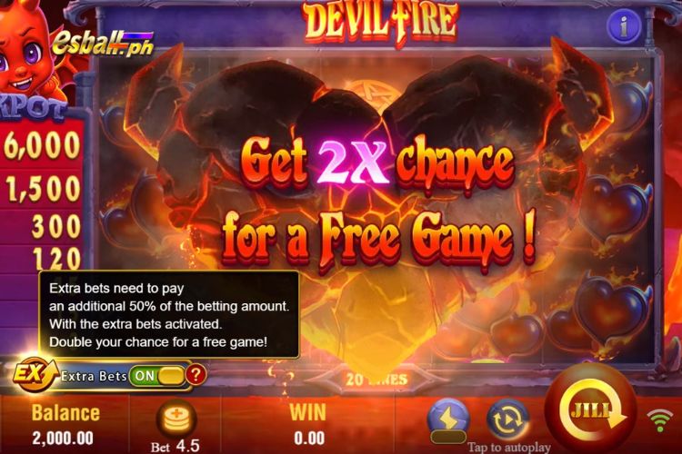 Jili Devil Fire Slot Features: Extra Bet