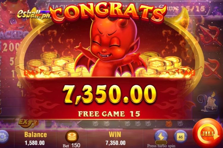 Get 7,350 Pesos in Jili Devil Fire Slot Free Spins!