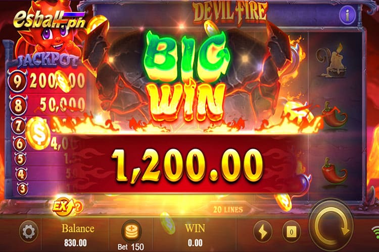 Big Wins ₱1,500 on Jili Devil Fire Slot!