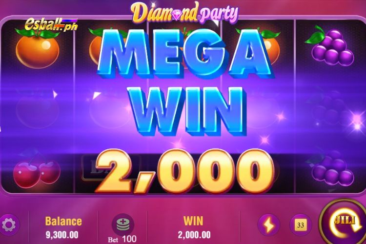 Bet 100 pesos for a Jili Diamond Party MEGA Win of 2,000 pesos!