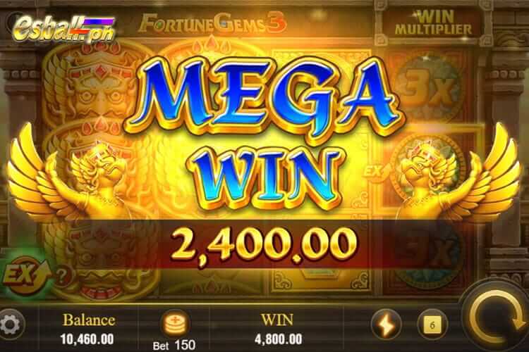 Bet 150 pesos on Jili Fortune Gems 3 slot Games & Mega Win 2,400 pesos!