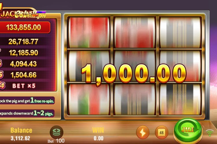 Jili Fortune Pig Basic Bonus wins 1,000 pesos!