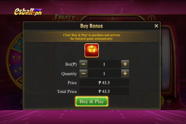 Jili Fruity Wheel Slot Game Special Features: Buy Bonus