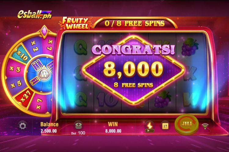Get 8,000 Pesos in Jili Fruity Wheel Slot Free Play!