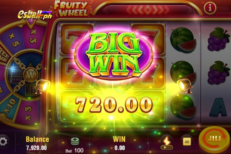 Big Wins ₱720 on Fruity Wheel Jili Slot!
