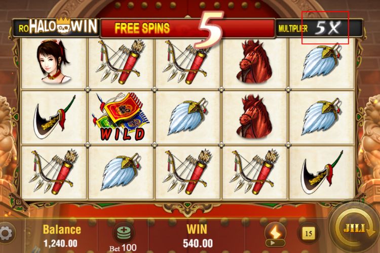 Jili God of Martial Slot Free Spins: Multiplier