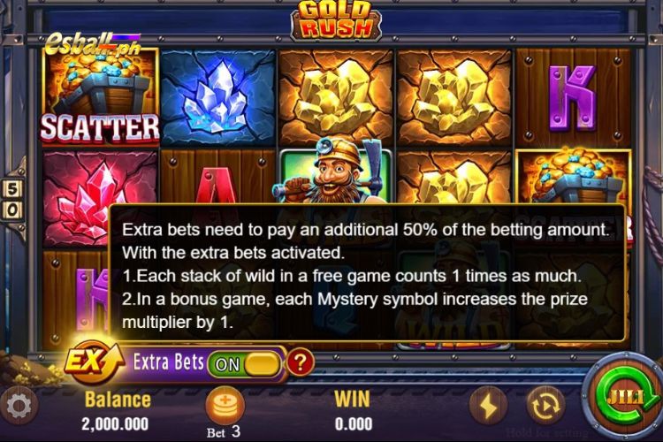 Jili Gold Rush Slot Game Special Features: Extra Bet Jili Gold Rush Slot Game Special Features: Extra Bet