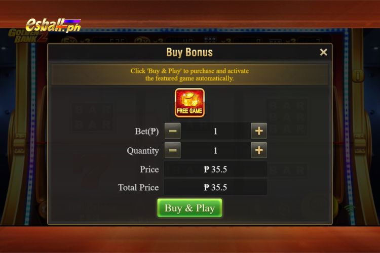 Jili Golden Bank 2 Slot Game Special Features: Buy Bonus