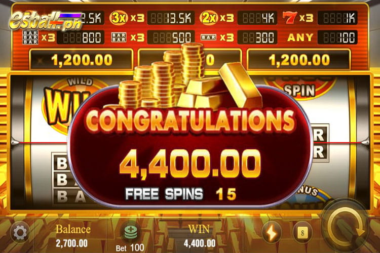 Jili Golden Bank Slot Free Spins Win 4,400 Pesos!