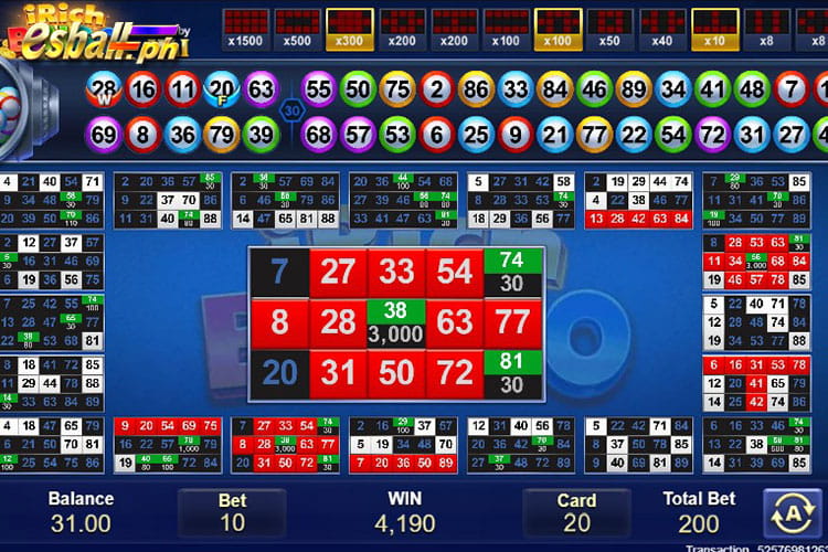 Win 4,190 Pesos with a Bet of 10 Pesos Plus 20 Bingo Cards