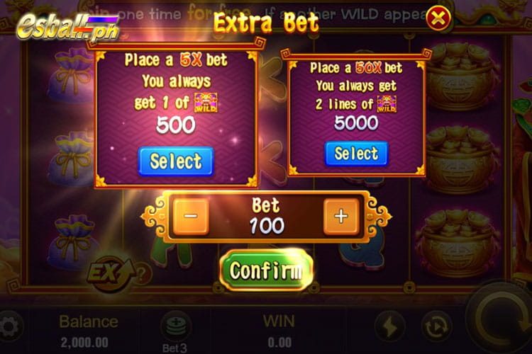 JILI Caishen Slot Game Special Feature: Extra Bet