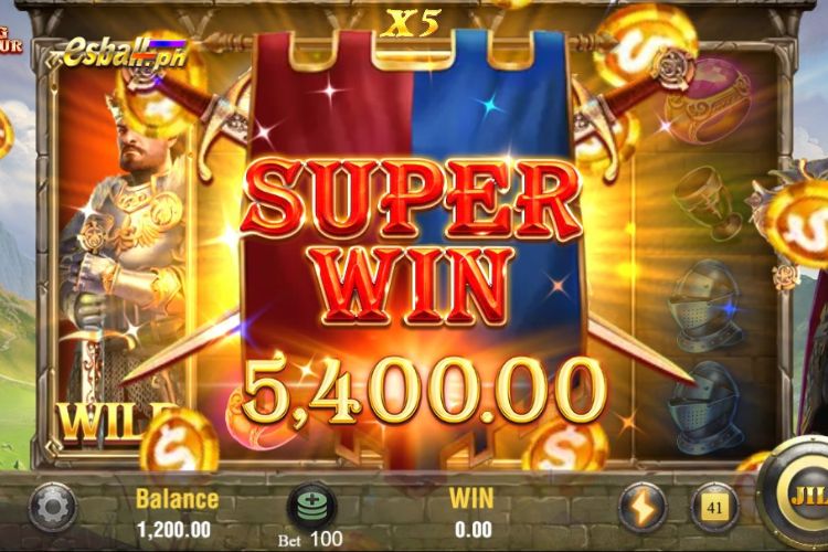 Bet 100 pesos to win Jili King Arthur Super Win of 5,400 pesos! Bet 100 pesos to win Jili King Arthur Super Win of 5,400 pesos!