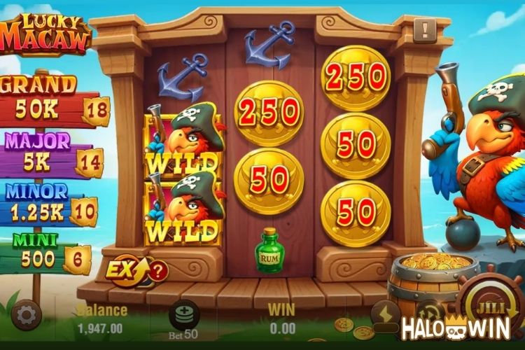 Lucky Macaw Hold and Win