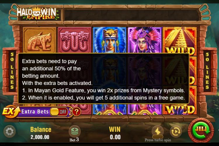 Jili Mayan Empire Slot Features: Extra Bet