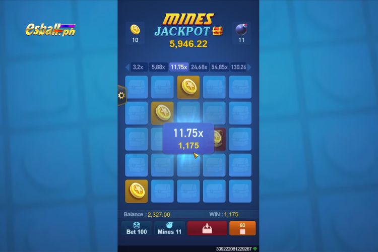 Bet ₱100, Pick 11 Mines, Hit 4 Stars, Win ₱1,175!
