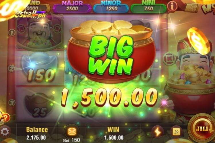 Jili Money Pot Slot BIG win of 1,500 pesos!