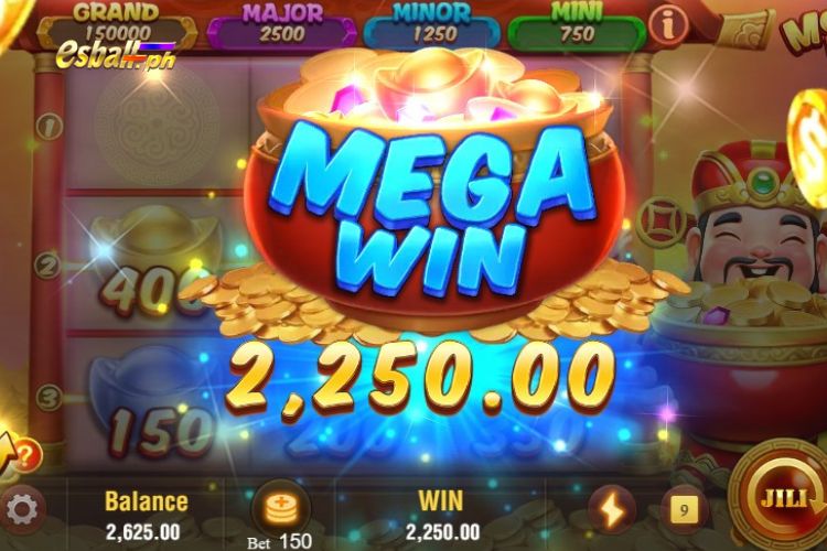 Jili Money Pot Slot MEGA win of 2,250 pesos!