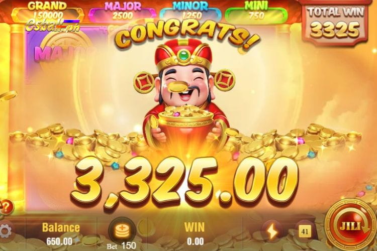 Jili Money Pot Slot Free Spins win of 3,325 pesos!