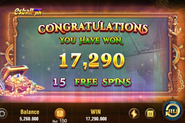 Get 17,290 Pesos in Jili Pirate Queen Free Game!