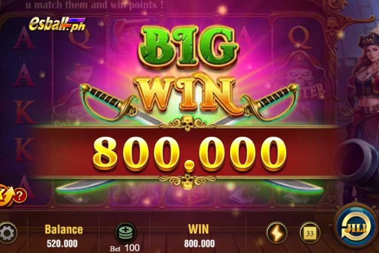 Big Wins ₱840 on Pirate Queen Jili Slot!