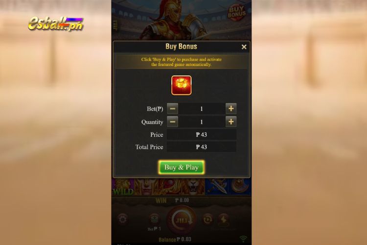 Roma X Deluxe Jili Slot Special Features: Buy Bonus