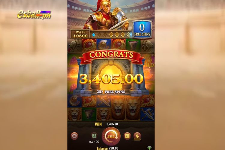 Get 3,405 Pesos in Roma X Deluxe Jili Free Game!