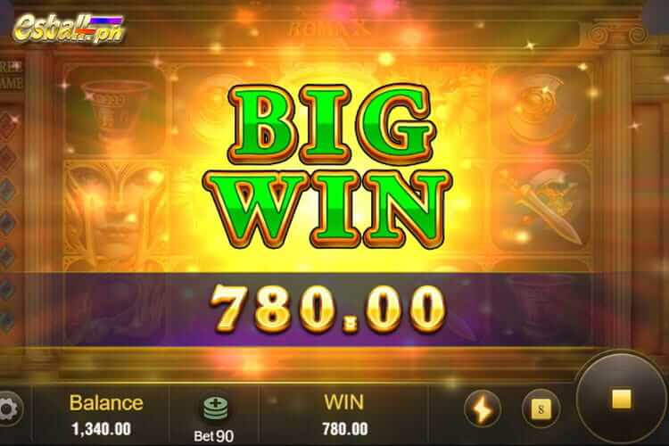 Bet 90 pesos on Jili Roma X Slot Game & Big Win 780 pesos!