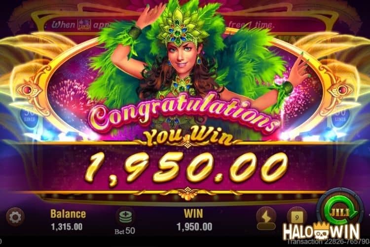 Get 1,950 Pesos in JILI Samba Free Spins.
