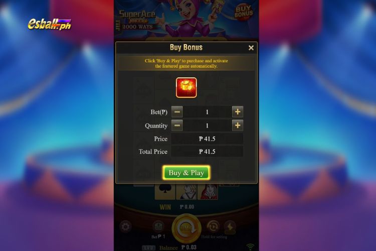 Jili Super Ace Joker Special Features: Buy Bonus